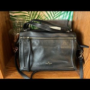 Black large Kate spade pebble leather bag